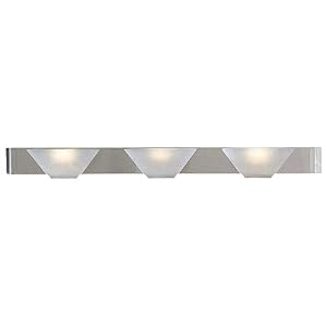 Minka Lavery Sunrise 5733-84 Glass 3 Light 300 watt (3H x 25W) Vanity Lighting in Brushed... by Minka