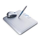 Bamboo Fun (Small) Silver Tablet with Pen, Mouse & Graphics Software