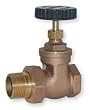 Industrial Grade 1RLU3 Radiator Gate Valve, 1 In, Straight, Brass