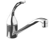 KOHLER K-15175-FL-G Coralais Single Control Kitchen Sink Faucet, Brushed Chrome