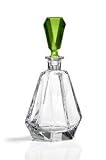 18oz. Green Crystal Decanter - Hamilton Collection - Bohemia Crystal - Made In Czech Republic
