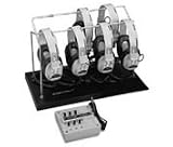 Califone 1216AVP-03 6-Position Monaural Listening Center with Volume Controls & Wire Rack