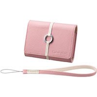Sony LCS-TWB/P Genuine Leather Soft Carrying Case for  Sony T100, T20, W55, W35, W90, & W80 (Pink)