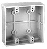 Thomas 23.8 Cubic Inches High-Impact Phenolic Two Gang Box IVORY
