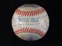 Signed Twins, Minnesota (1995) MLB Baseball By The 1995 Minnesota Twins Team including Kirby Puckett