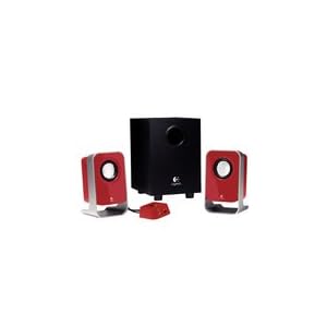 LS21 2.1 Speakers - Red by Logitech