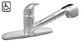 8 Chrome Single Lever Kitchen Faucet with Pull Out Spray