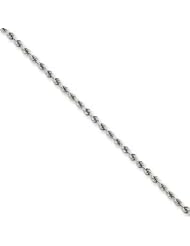 14k Gold White Gold 2.25mm Handmade Regula 8 Inches