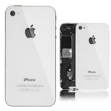 iPhone 4S Glass Back Cover Rear OEM White Full Assembly