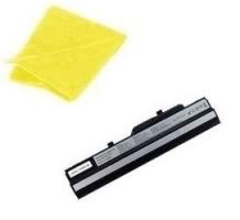Laptop Replacement Battery for select MSI Model Laptops / Notebooks / Compatible with MSI U100, BTY-S12, LG BTY-S11, LG BTY-S12 , Medion BTY-S11, Medion BTY-S12, MSI Wind U90, MSI WindU100, MSI WindU115, MSI WindU120, LG X110, Medion E1210, U100, Mouse Computer U100 ( 6 Cells, 4800 Mah ) - Includes Soft Nonporous Microfiber Cleaning Cloth