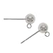 Sterling Silver Earrings Ball Post & Ring 4mm (20)