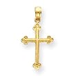 14k Budded Cross Pendant