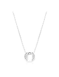 Pave Initial O Pendant Necklace
