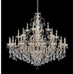 NULCO - 481-32-03 - GOLD LEAD CRYSTAL FANTASIA CHANDELIER 32LT