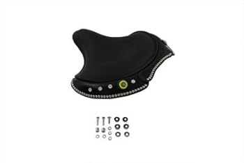 Motorcycle Black Leather Solo Seat with Skirt