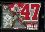 A J Hawk (Ohio State University) 2006 Press Pass Big Numbers Rookie Football Card - With Protective ScrewDown Case !
