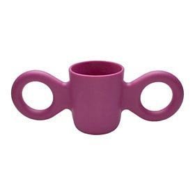 Dombo double handle toddle drinking Training Cup - Purple (looks Hot Pink)
