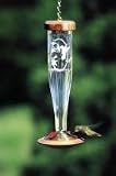 Schrodt Designs Model HBLC-E Crystal Etched Hummingbird Feeder