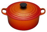 Le Creuset Cast Iron Round Casserole, Volcanic, 20 cm