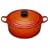 Le Creuset Cast Iron Round Casserole, Volcanic, 20 cm