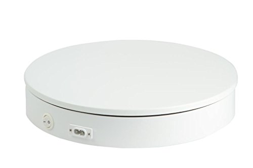 Prime-Spin Professional 360 Degree Electric Rotating Turntable for Photography, 12" Diameter, 175 lb Capacity. Automatic Revolving Platform perfect for 360 Degree Images, Product Display or Cake Display.