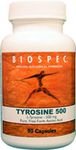 BIOSPEC TYROSINE 500: For Thyroid & Adrenal Function / Mood Elevator. 500 mg 90 Capsules