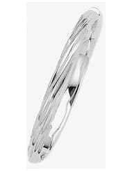 7mm 14k Fancy White Gold Bangle Bracelet