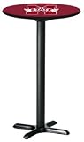 Mississippi State Bulldogs Pub Table with Black Commercial Base