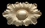 Medium Maple Wood Hand Carved Circular Floral Rosette #9021