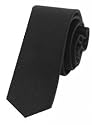 New Skinny Slim Narrow Solid Black 2" Inch Necktie Tie