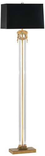 Mary McDonald Josephine Brass Crystal Black Shade Floor Lamp