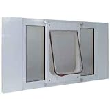 33 to 38 Wide Window Sash Pet Door Chubby Cat Flap 7 1 2 X 9 1 2