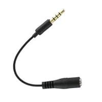 3.5mm MALE TO 2.5mm FEMALE STEREO HEADPHONE ADAPTER FOR IPHONE / BLACK