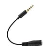 3.5mm MALE TO 2.5mm FEMALE STEREO HEADPHONE ADAPTER FOR IPHONE / BLACK