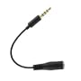 3.5mm MALE TO 2.5mm FEMALE STEREO HEADPHONE ADAPTER FOR IPHONE / BLACK