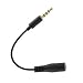 3.5mm MALE TO 2.5mm FEMALE STEREO HEADPHONE ADAPTER FOR IPHONE / BLACK