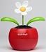Solar powered Red Flip Flap pot with swaying flower