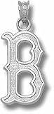Boston Red Sox 3/4 B Pendant - 14KT White Gold Jewelry