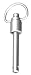 3/16 x 1.5" Effective Usable Grip Length, Ring Handle Positive Locking Pin Stainless Stl (1/Pack)