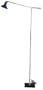 Contemporary Blue Glass Shade Marble Base Floor Lamp