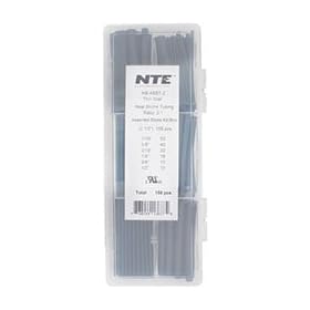 NTE Heat Shrink 2:1 Black Assorted Sizes 2-1/2 158 Pc. Box