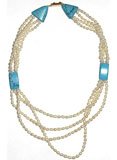 Gemstones Necklaces Chokar Pearl Strands Women Beaded Indian Style 17  (npearl202)