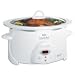 Rival SCC658-W Smart-Pot 6-1/2-Quart Oval Programmable Slow Cooker with Bonus Duet Insert, White