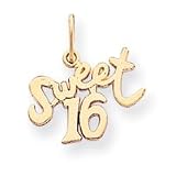 14k Sweet 16 Charm