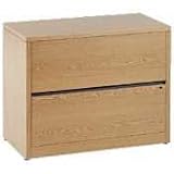HON COMPANY 10500 Series Two-Drawer Lateral File, 36w x 20d x 29-1/2h, Medium Oak