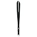 2706 Black Neck Strap Lanyard Key Ring, Black