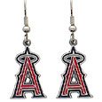 Los Angeles Angels of Anaheim Enameled MLB Team Logo Dangle Earrings