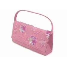 Embroidered Handbag - Evening Bag - Fuschia Pink