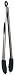 Orka 17-Inch Stainless and Silicone Tongs, Black