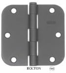 Bolton 3 1/2" x 3 1/2", 5/8" Radius Corner Hinge in Oil Rubbed Bronze